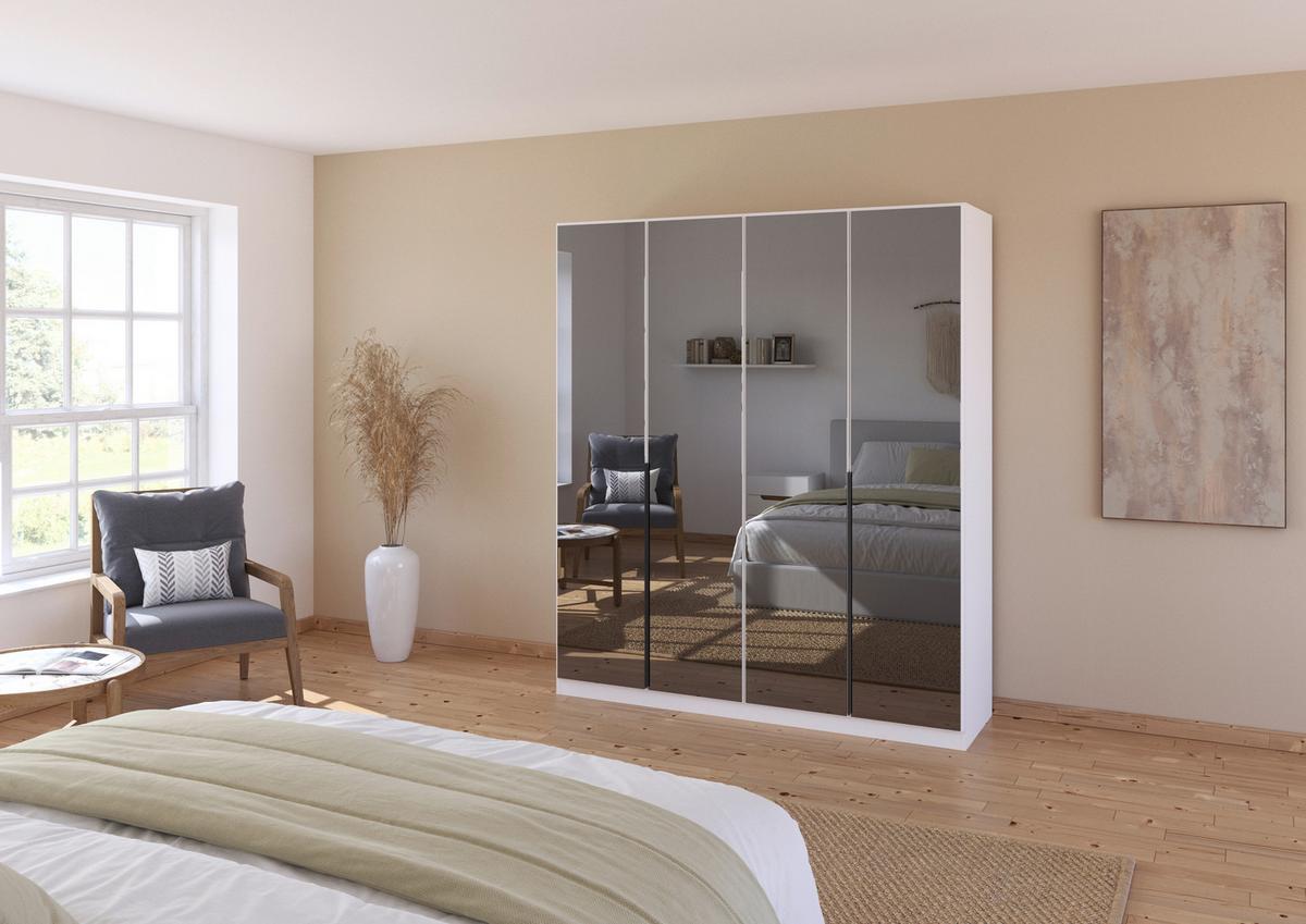 Ormar S Klasičnim Vratima Skyla - bijela, Moderno, drvni materijal/metal (181/210/54cm) - Modern Living