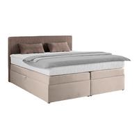 Boxspring Krevet Rossa - smeđa/crna, Konvencionalno, drvni materijal/tekstil (160/200cm) - Modern Living