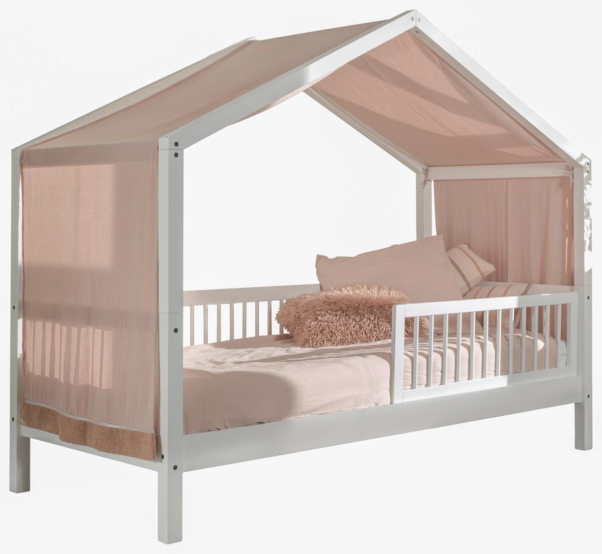 Hausbett FORREST Weiß ca. 90x200 cm Echtholz Buche - Naturfarben/Weiß, MODERN, Holz (90/200cm) - Vipack