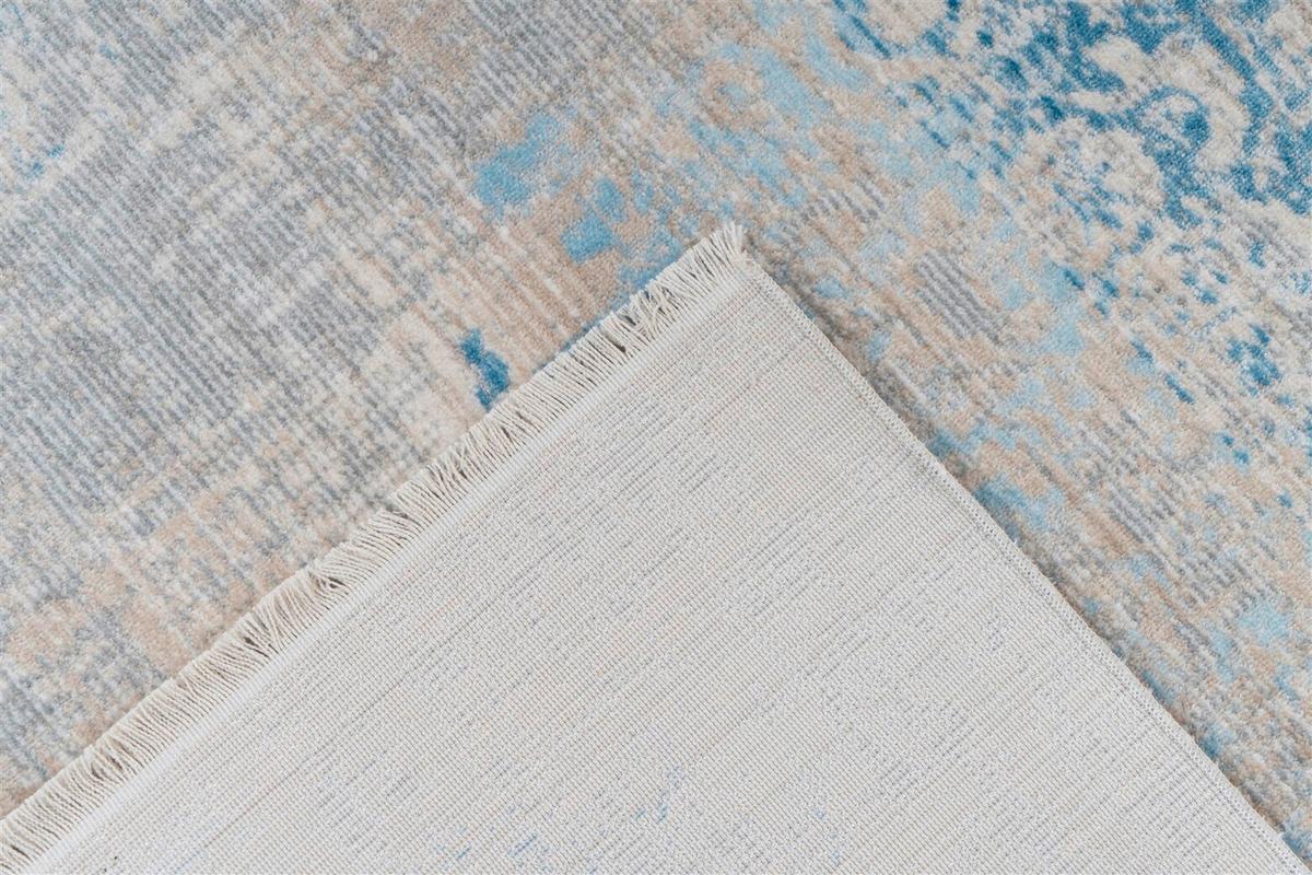 FLACHWEBETEPPICH BAROQUE 300 GRAU/TÜRK 120X170 - Türkis/Grau, Basics, Textil (120/170cm) - Kayoom