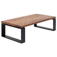 Klubska Miza Mumbai, Pravi Les - črna/barve indijskega rožnega lesa, Design, kovina/les (115/60/35cm) - MID.YOU