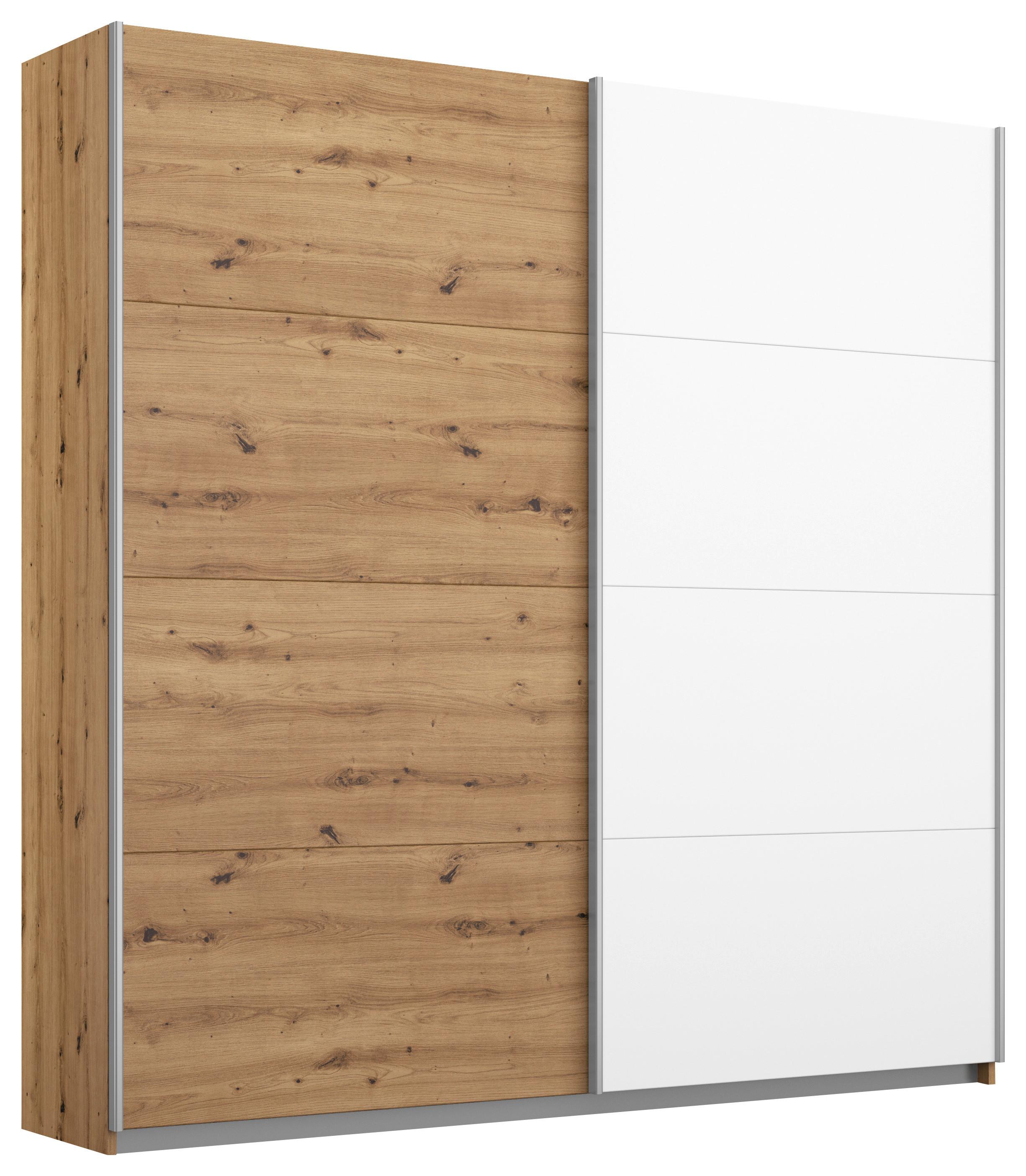 Ormar S Kliznim Vratima Subito - bijela/hrast Artisan, Moderno, drvni materijal/metal (181/197/61cm) - Modern Living