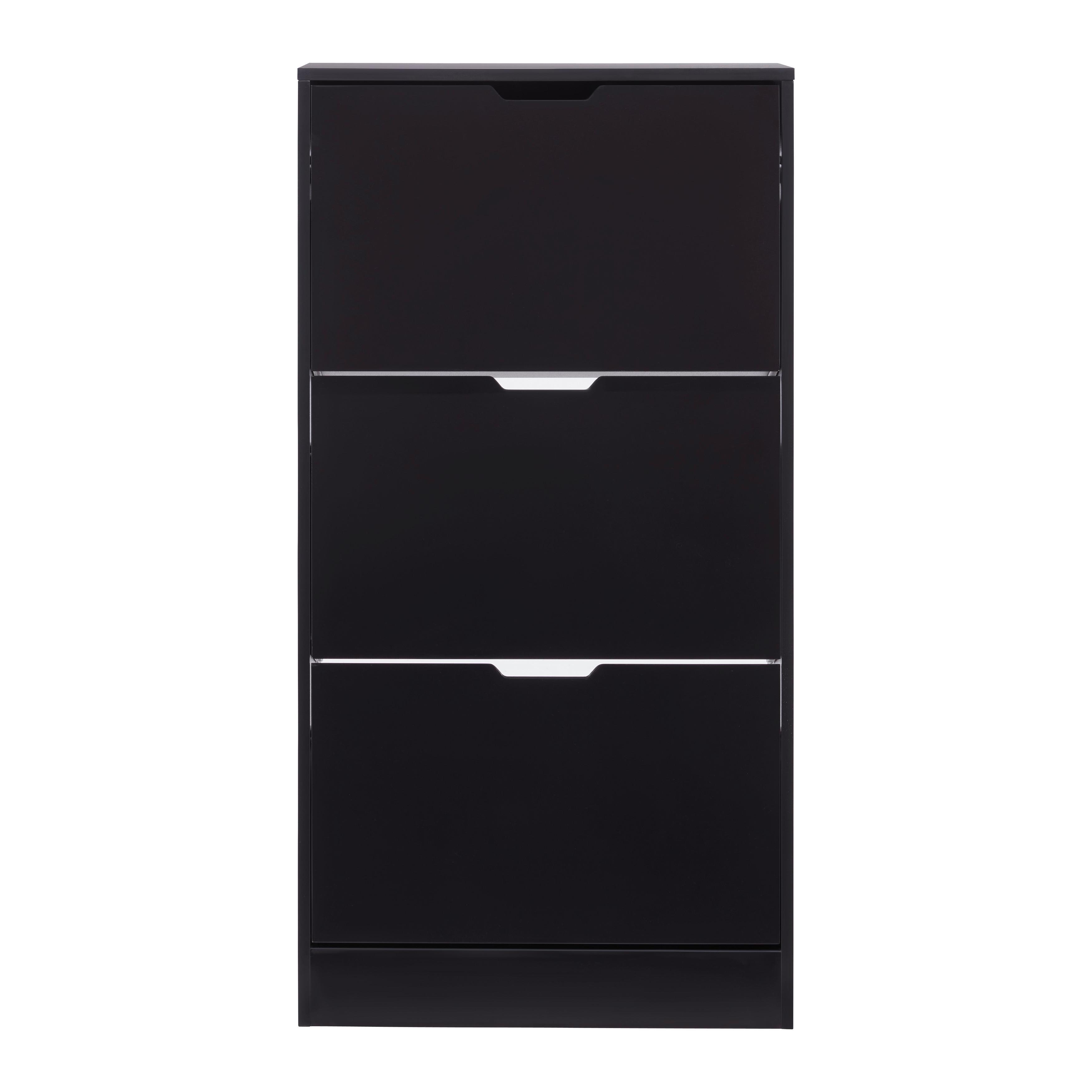 Omarica Za Čevlje Rudi, Črna - črna, Konvencionalno, leseni material (60/118/24cm) - Mömax