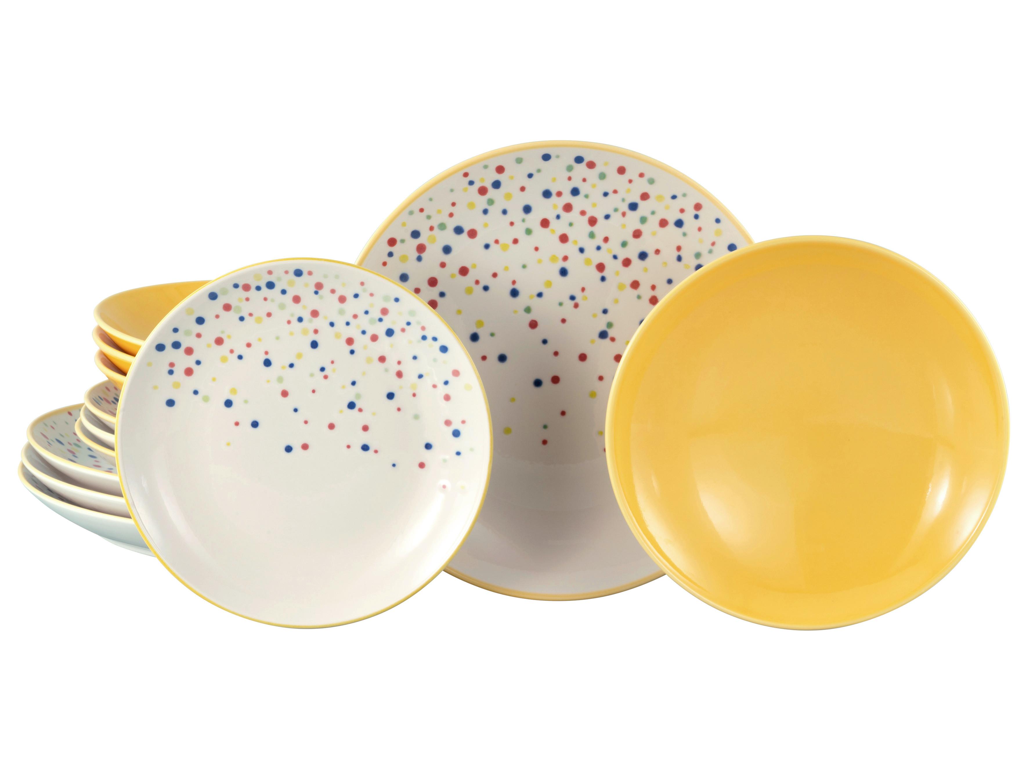 Jedilni Servis Joy Yellow, 12-Delni - rumena/krem barve, Basics, keramika (31,5/31/37null) - Creatable
