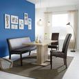 Sitzbank in Braun mit Rückenlehne - Wengefarben/Braun, KONVENTIONELL, Holz/Kunststoff (142/87/65cm) - ZANDIARA