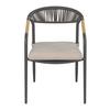 UTESTOL MAXI - beige/antracit, Modern, metall/trä (55/80/62cm) - Mömax