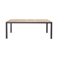 STÓŁ OGRODOWY MOOD EXTREME - antracytowy/kolor drewna tekowego, Natur, metal/drewno (209/100/74cm) - Gardenson