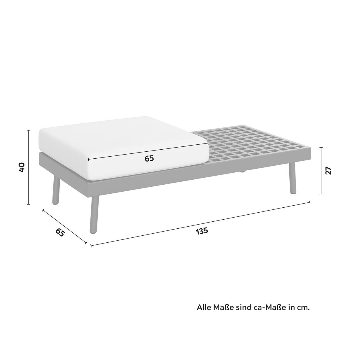 Lounge Garnitura Emma, Svetlo / Temno Siva, 4-Delno - temno siva, Moderno, kovina/les (220/79/87cm) - Bessagi Garden