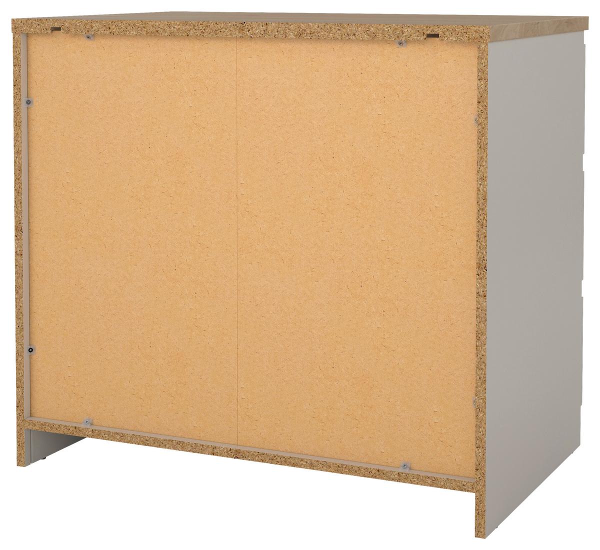 KOMODA NAIA - kolor dębowy/kaszmir, Basics, materiał drewnopochodny (77/70,1/50cm) - Boxxx
