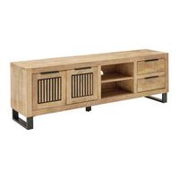 TV-Element Everest in Naturfarben/Schwarz - Schwarz/Naturfarben, Natur, Holz/Metall (175/57/40cm) - Mömax