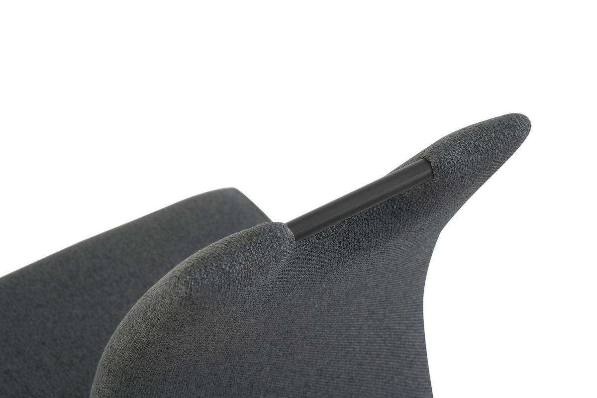 SCHWINGSTUHL-SET HANNA - Anthrazit/Schwarz, Modern, Textil/Metall (43/98/59cm) - MID.YOU