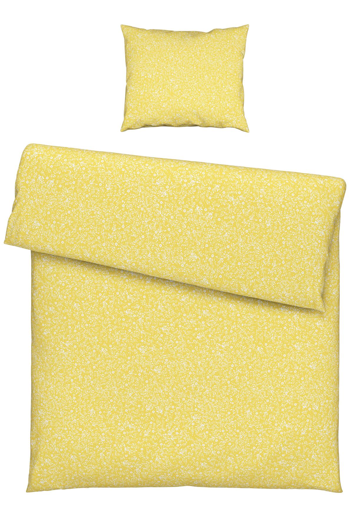 BETTWÄSCHESET BARN FLOWER - Weiss/Gelb, Konventionell, Textil (160/210cm) - Modern Living