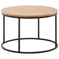Couchtisch in Braun Rund - Schwarz/Braun, MODERN, Holzwerkstoff/Metall (70/70/45cm) - MID.YOU