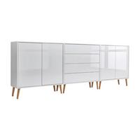 Sideboard Mailand Set 5 Weiß - Weiß Hochglanz/Weiß, MODERN, Holz/Holzwerkstoff (237/86/33cm) - MID.YOU