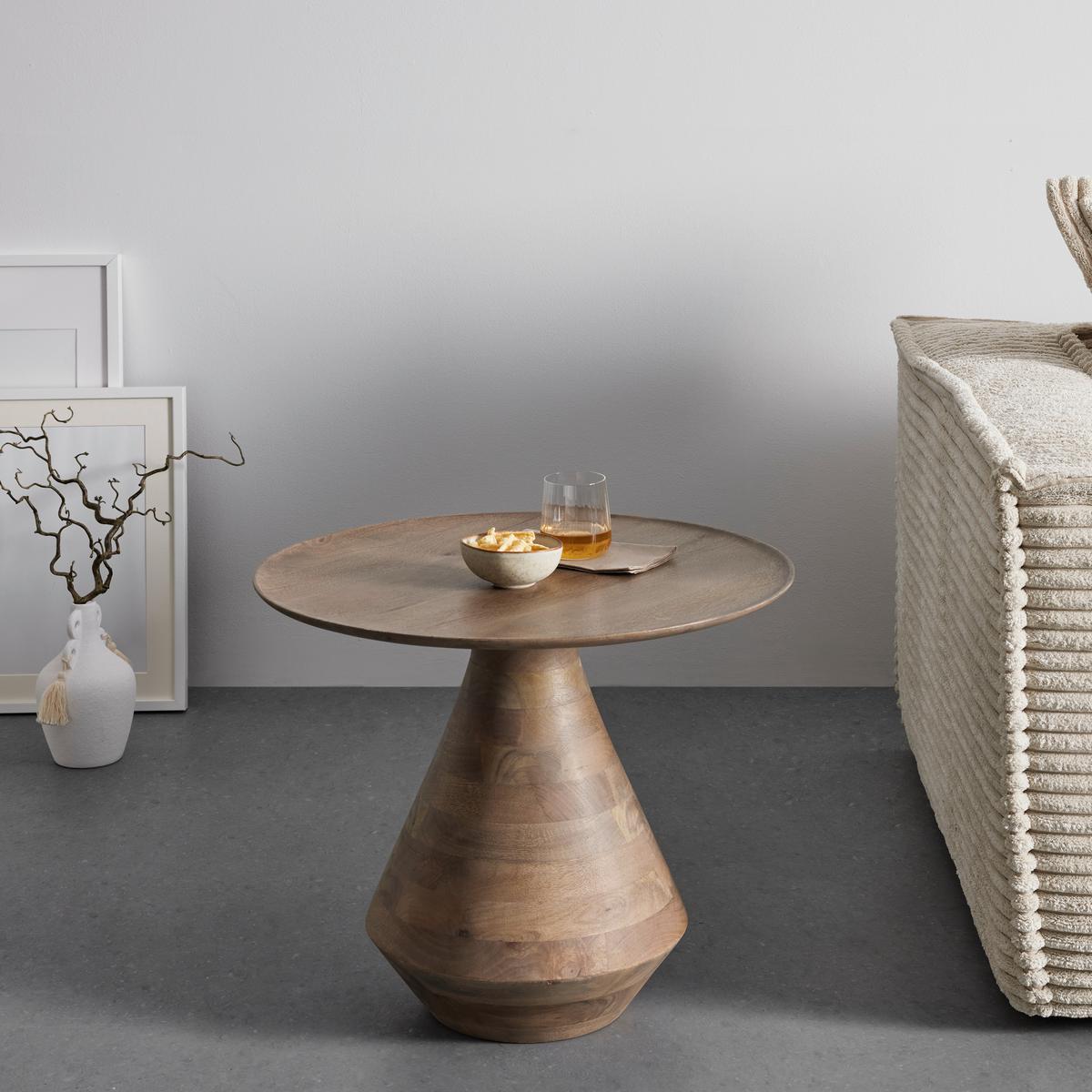 Beistelltisch Laya aus Mangoholz - Grau, ROMANTIK / LANDHAUS, Holz (58/52/58cm) - Zandiara