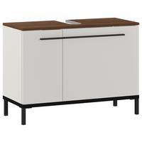 SZAFKA POD UMYWALKĘ YONKERS 573 - kolor orzechowy/kaszmir, Modern, materiał drewnopochodny/metal (80/59/34cm) - Xora