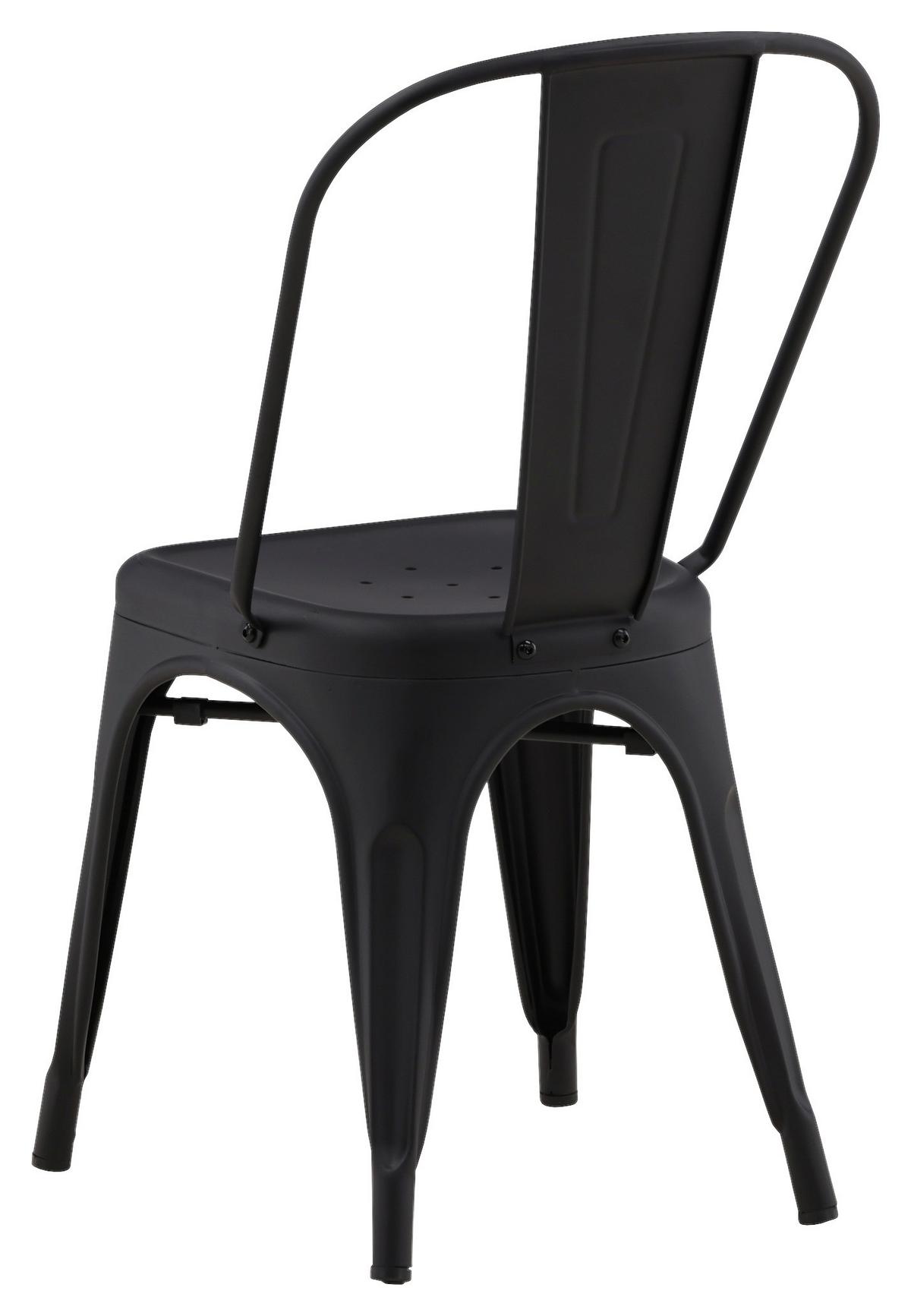 STUHL-SET TEMPE - Schwarz, Design, Metall (45/85/53cm) - Livetastic