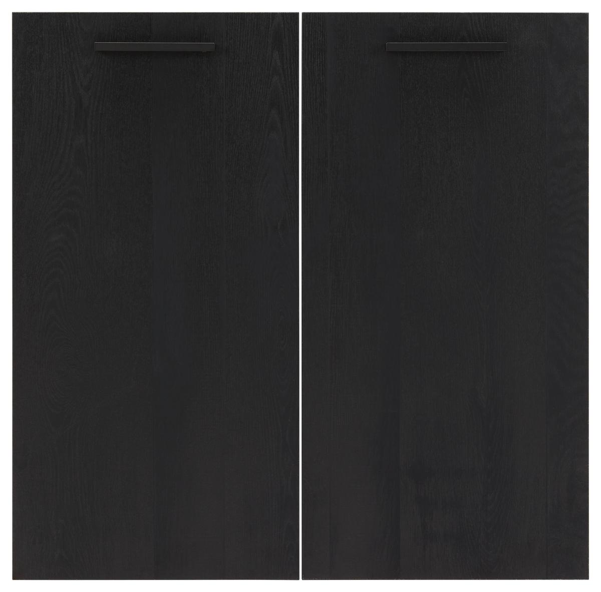 Türenset in Schwarz - Schwarz, MODERN, Holzwerkstoff/Metall (75/105/2cm) - Mömax