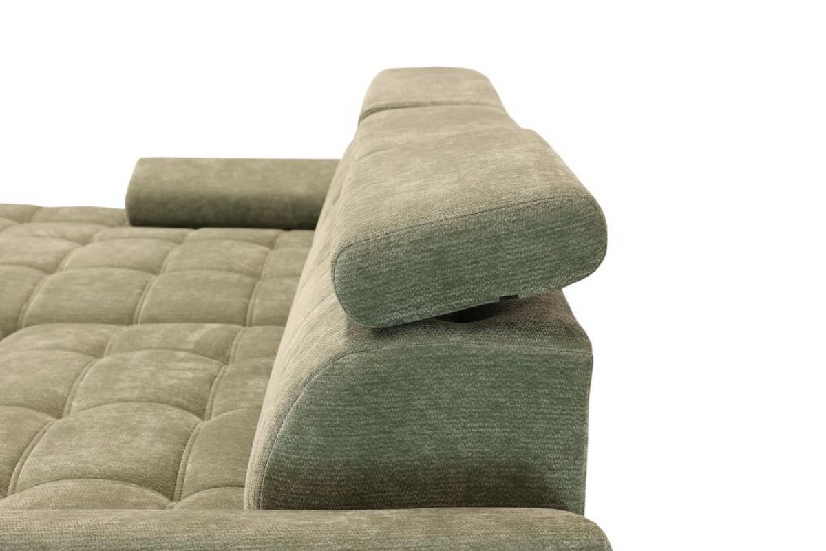 Kutna Garnitura Vegas - zelena/crna, Design, drvo/tekstil (173/294cm) - Modern Living