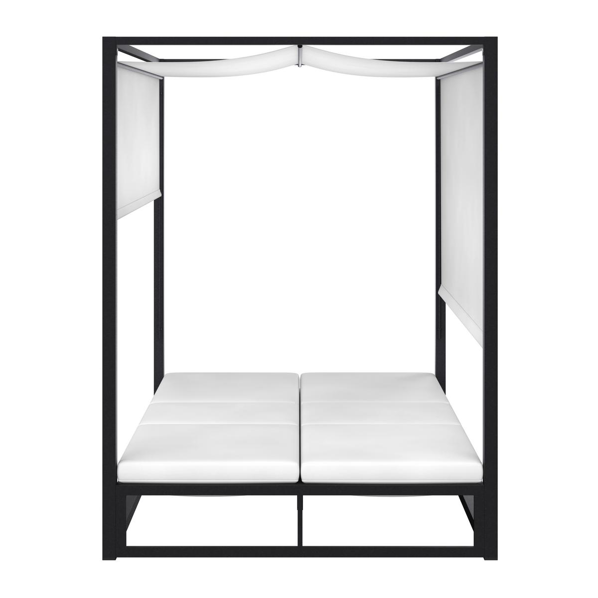 Sonnenliege Aviva Weiß Outdoorstoff/Metall - Creme/Weiß, MODERN, Textil/Metall (148/196/200cm) - Bessagi Garden
