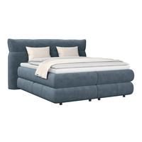 Boxspring Krevet Carmelo - zelena/crna, Trendi, tekstil/plastika (160/200cm) - Premium Living