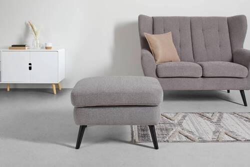 Hocker Helsinki in Grau/Dunkelgrau - Dunkelgrau/Schwarz, MODERN, Holz/Holzwerkstoff (72/47/62cm) - Mömax