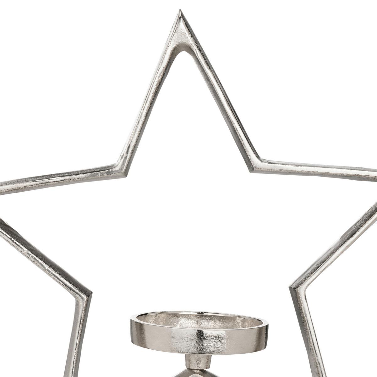 Kerzenhalter Mukayle Chromfarben - Chromfarben, LIFESTYLE, Metall (41/9,5/41,5cm)