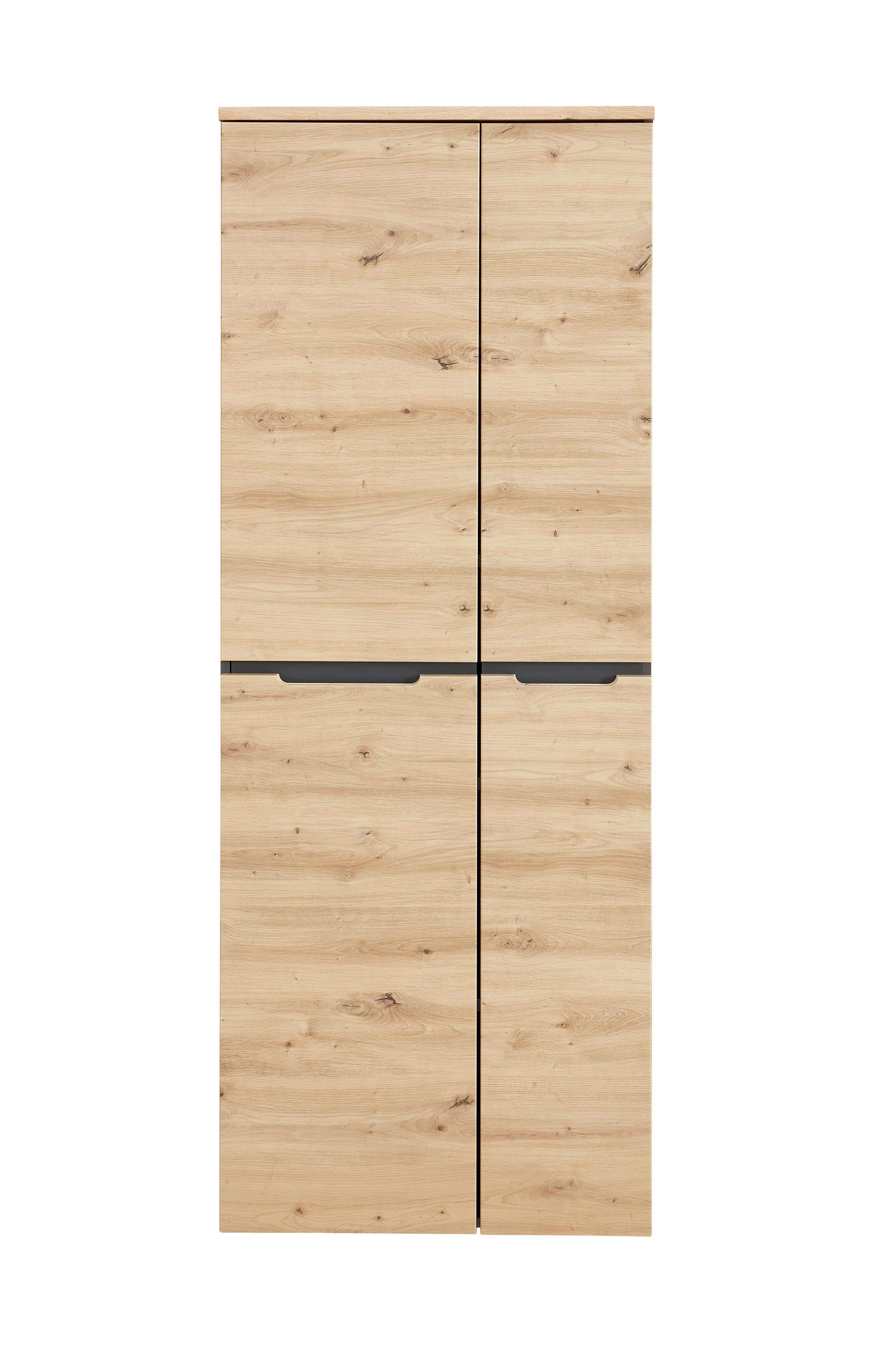 Regalkombination Memphis in Eiche Artisan/Graphitfarben - Graphitfarben/Eiche Artisan, MODERN, Holzwerkstoff (75/197/38cm) - Premium Living