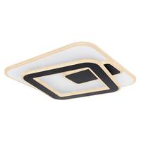 LED-Deckenleuchte Rodan in Schwarz/Weiß max. 36 Watt - Opal/Schwarz, Basics, Kunststoff/Metall (40/40/6,5cm) - Globo