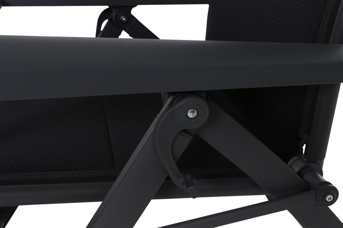 Garten-Relaxliegel Anthrazit Aluminium klappbar - Anthrazit, KONVENTIONELL, Textil/Metall (69/124/84cm) - Siena Garden