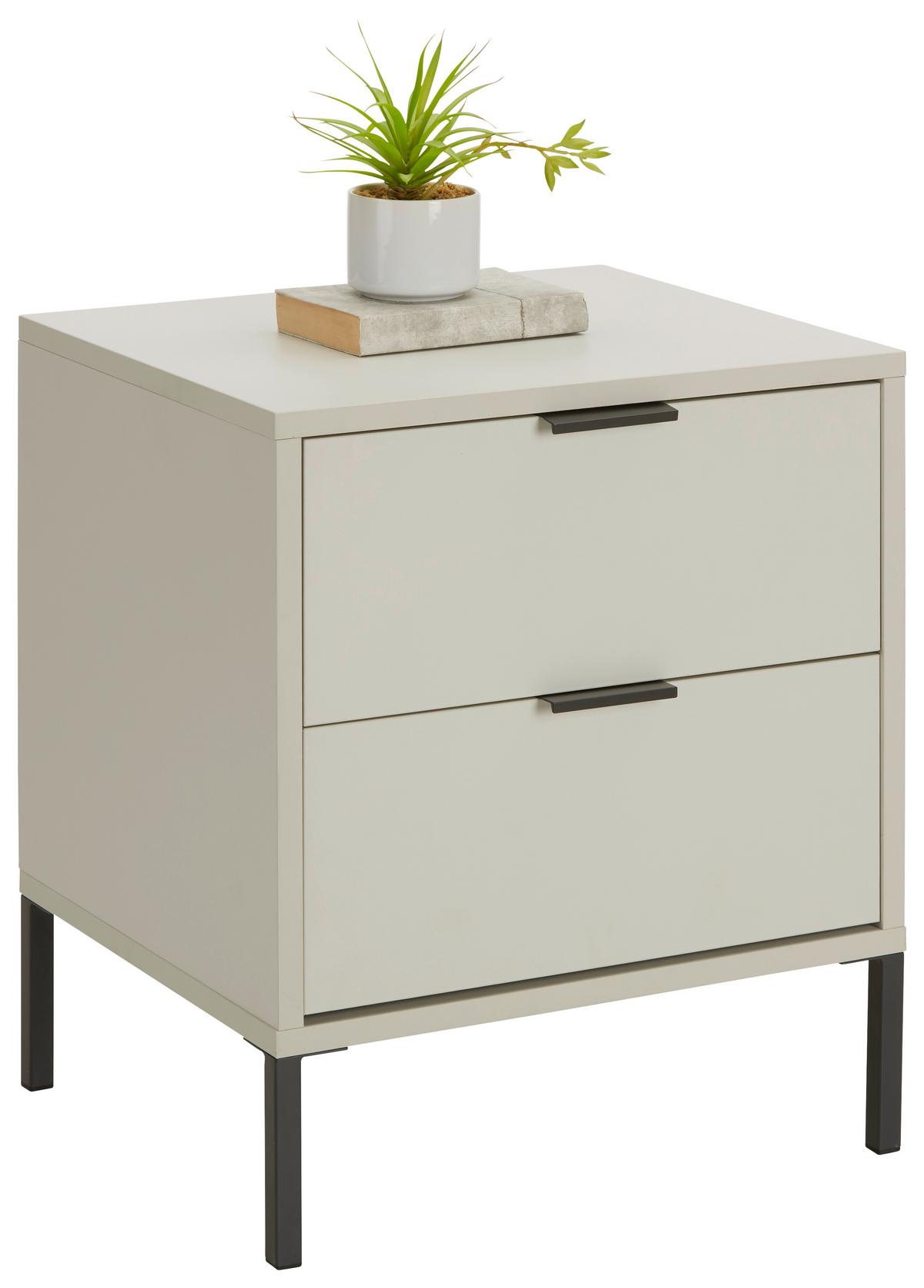 NACHTTISCH BOUNTY - Grau, Modern (51/47/45cm) - Mömax