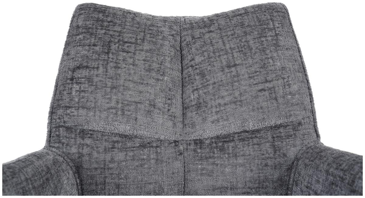Armlehnstuhl Lucia Graphitfarben - Anthrazit/Graphitfarben, Lifestyle, Textil/Metall (62/90/64cm) - Premium Living