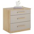 Nachtkästchen in Fango - Eichefarben/Alufarben, KONVENTIONELL, Holzwerkstoff/Kunststoff (50/48/37cm) - Modern Living Nachtkästchen in Fango - Eichefarben/Alufarben, KONVENTIONELL, Holzwerkstoff/Kunststoff (50/48/37cm) - Modern Living