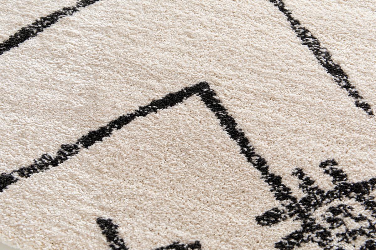 Covor țesut Timon - crem/negru, Modern, textil (80/150cm) - Modern Living