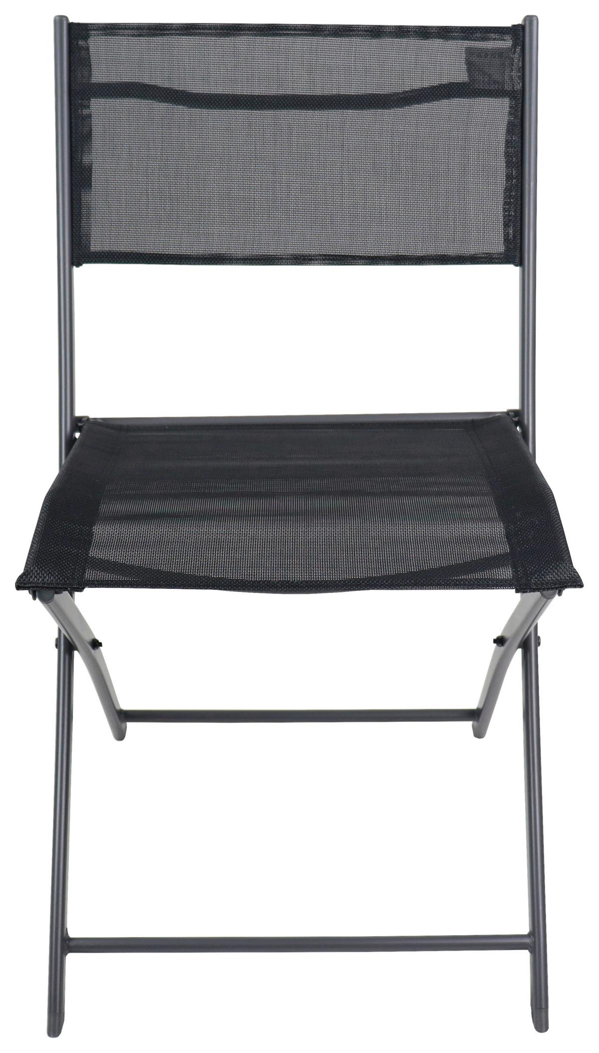 GARTENSTUHL-SET SUMILA - Schwarz, Modern, Textil/Metall (45/79/46cm) - Ambia Garden
