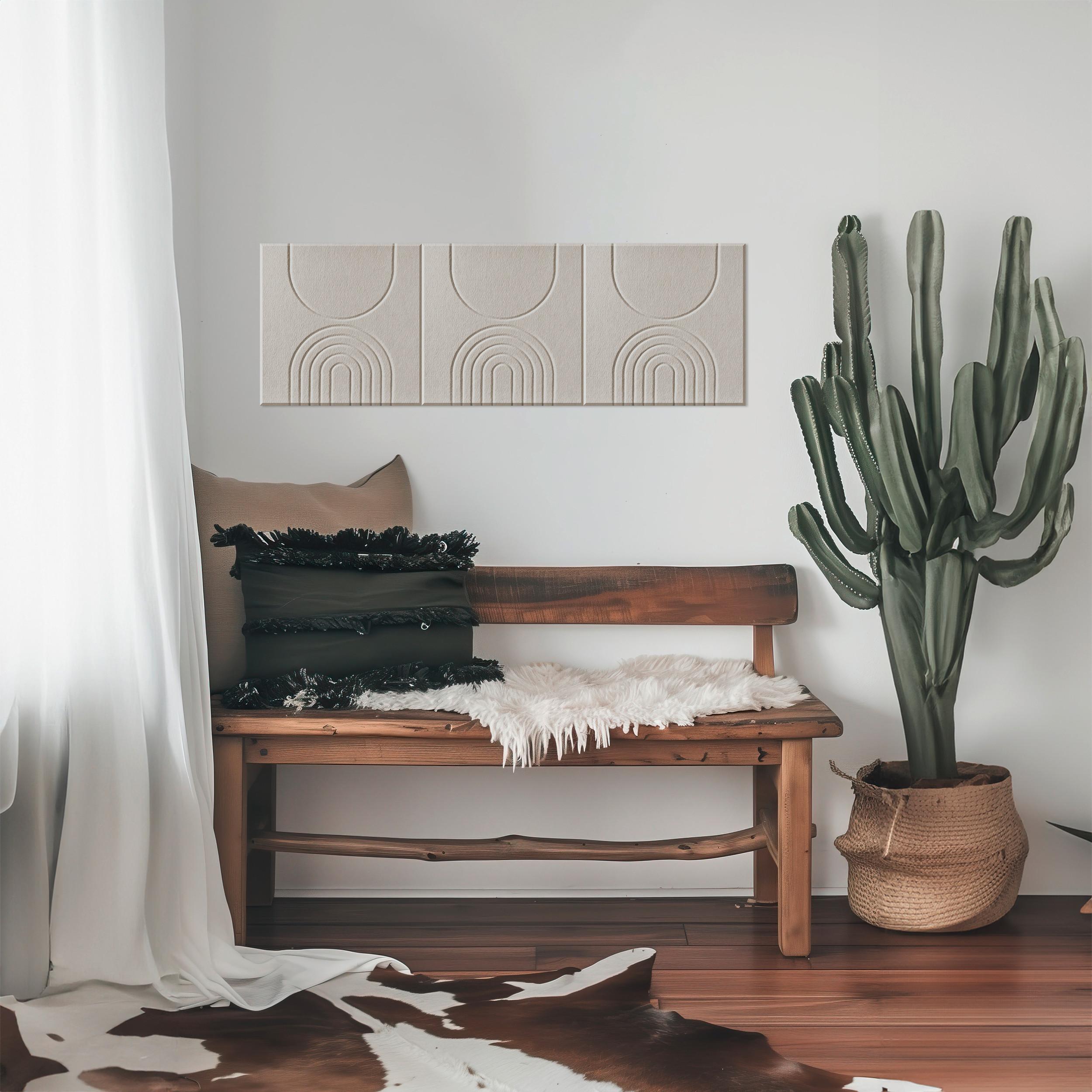 Akustikpaneel Melua Beige ca. 30x30cm - Beige, Textil (30/30cm) - Premium Living