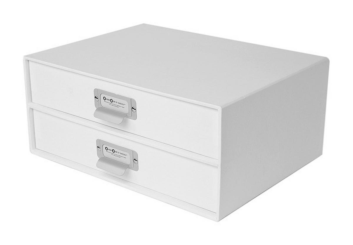 PUDEŁKO Z SZUFLADAMI 943145544 - biały, Basics, karton (33/25,5/14,5cm)