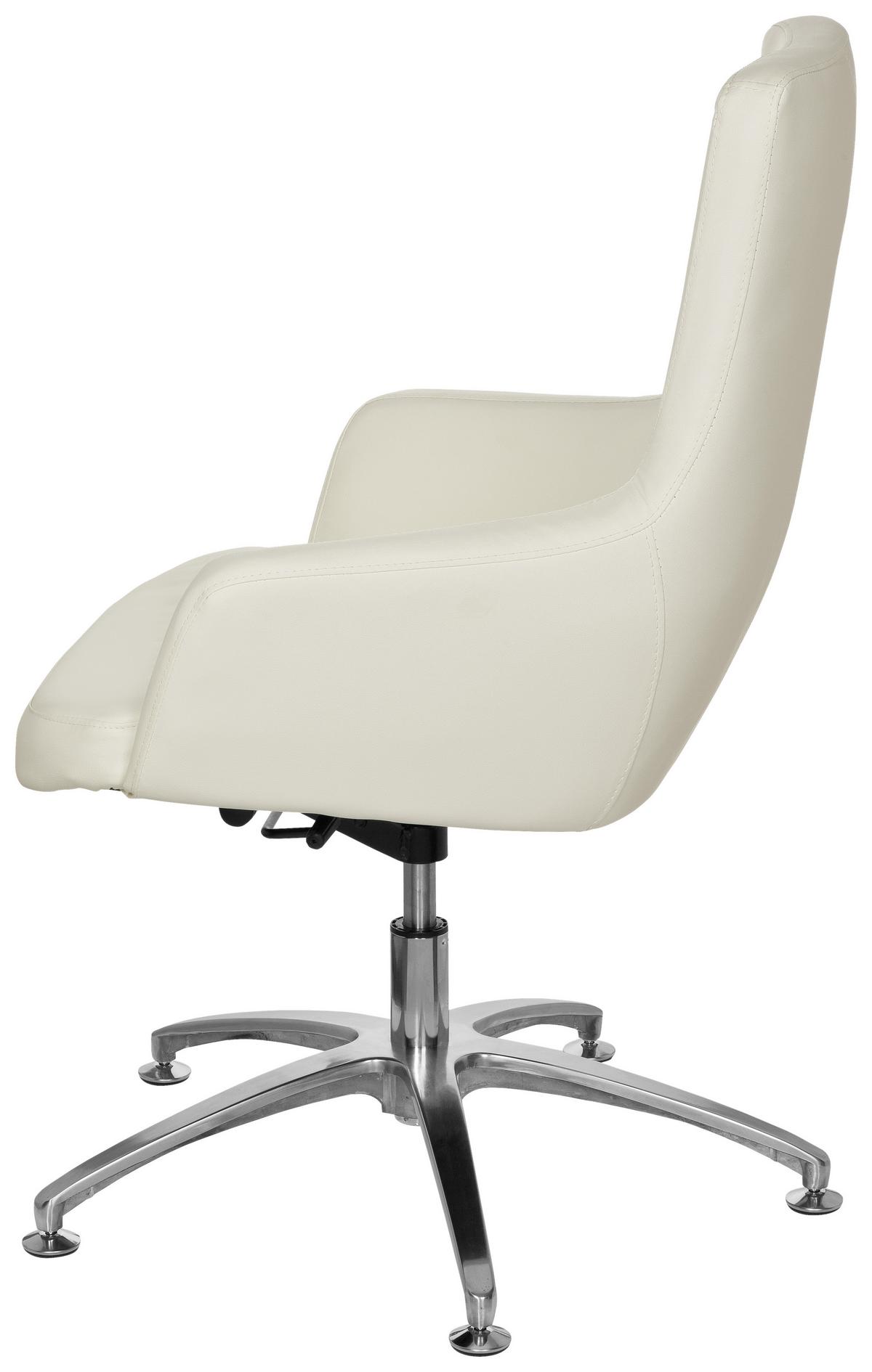 Konferenčni Stol Shake 300, Kremno Bela - barve kroma/krem barve, Moderno, kovina/tekstil (60/108/48cm) - MID.YOU