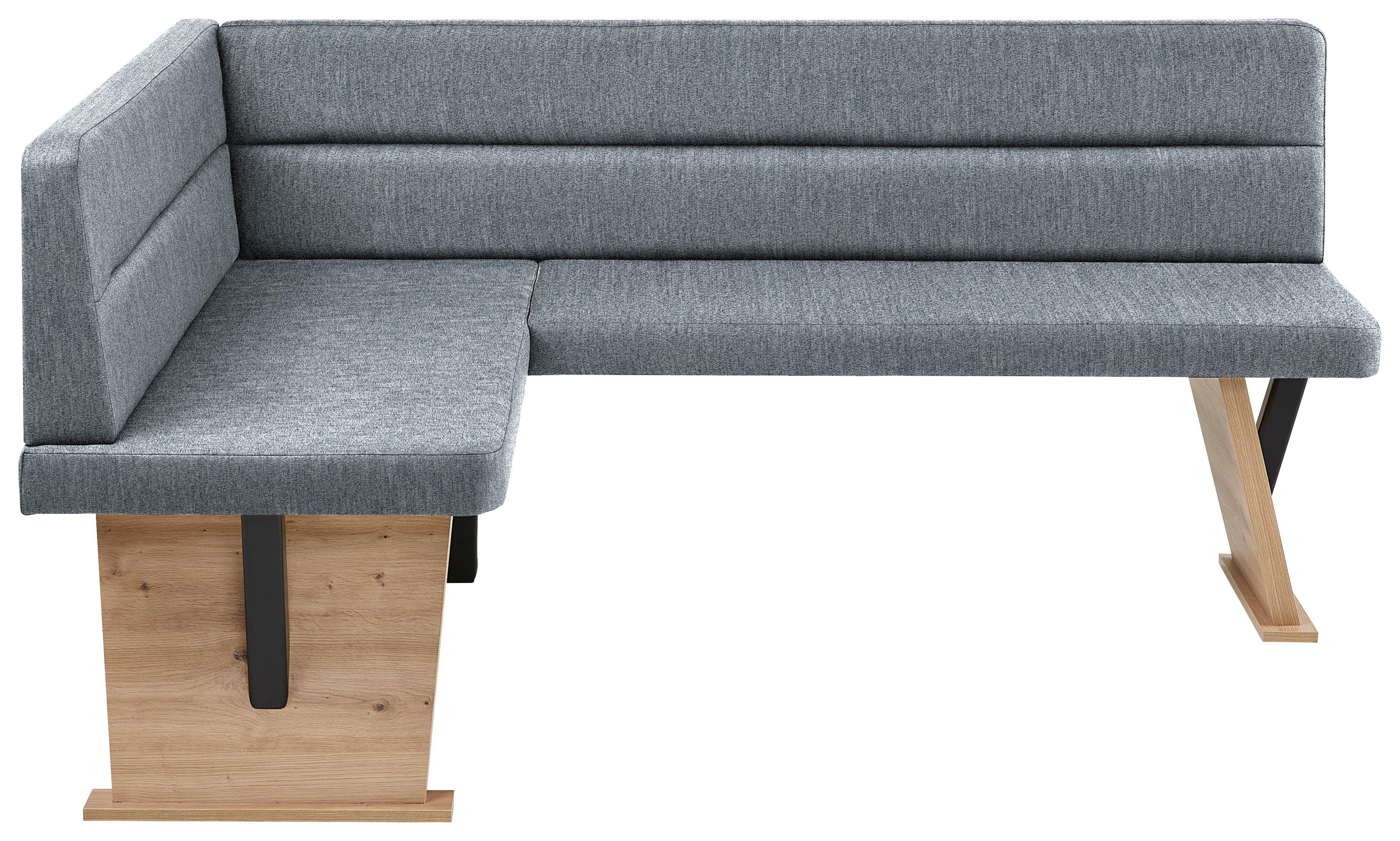 Eckbank in Eiche Artisan/Grau - Eiche Artisan/Grau, Basics, Holz/Textil (141/85/181cm) - Based