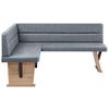 Eckbank in Eiche Artisan/Grau - Eiche Artisan/Grau, Basics, Holz/Textil (141/85/181cm) - Based