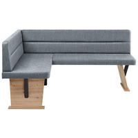 Eckbank in Eiche Artisan/Grau - Eiche Artisan/Grau, Basics, Holz/Textil (141/85/181cm) - Based