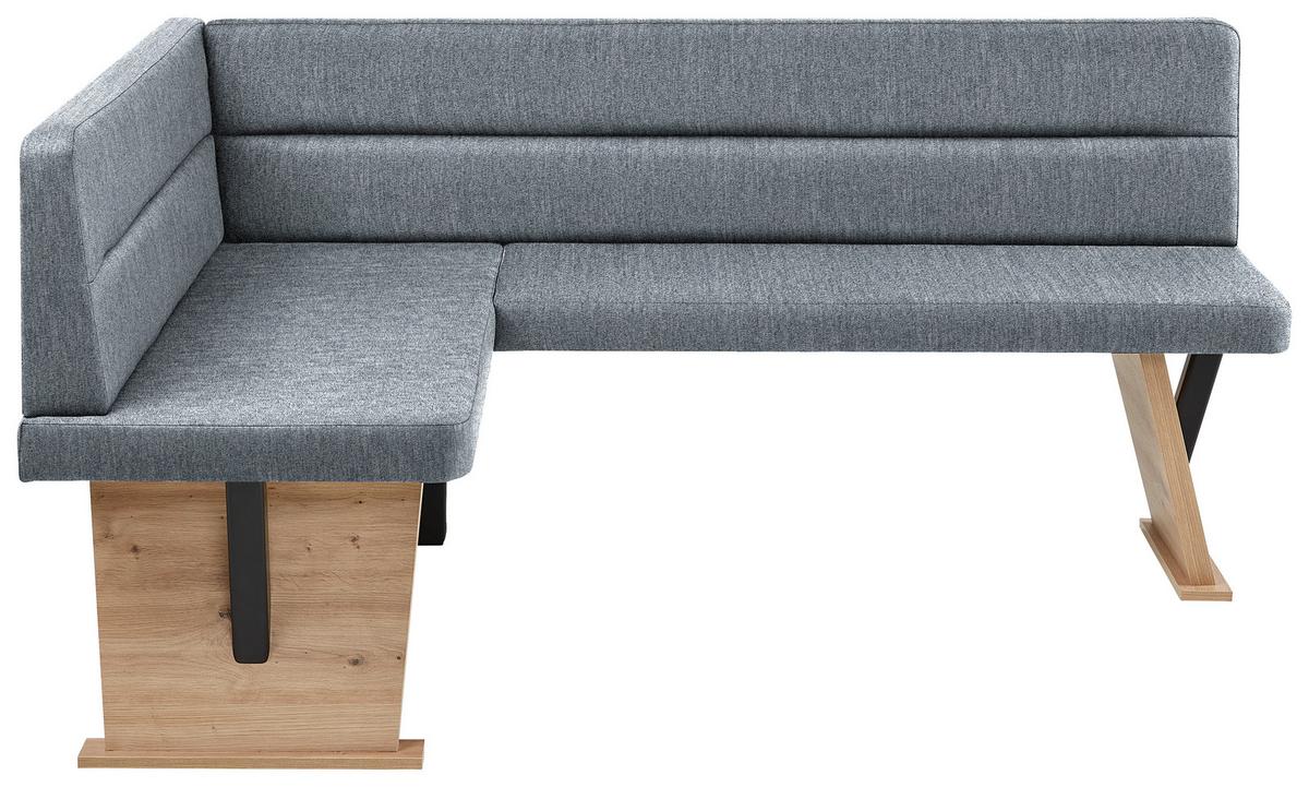 Eckbank in Eiche Artisan/Grau - Eiche Artisan/Grau, Basics, Holz/Textil (141/85/181cm) - Based