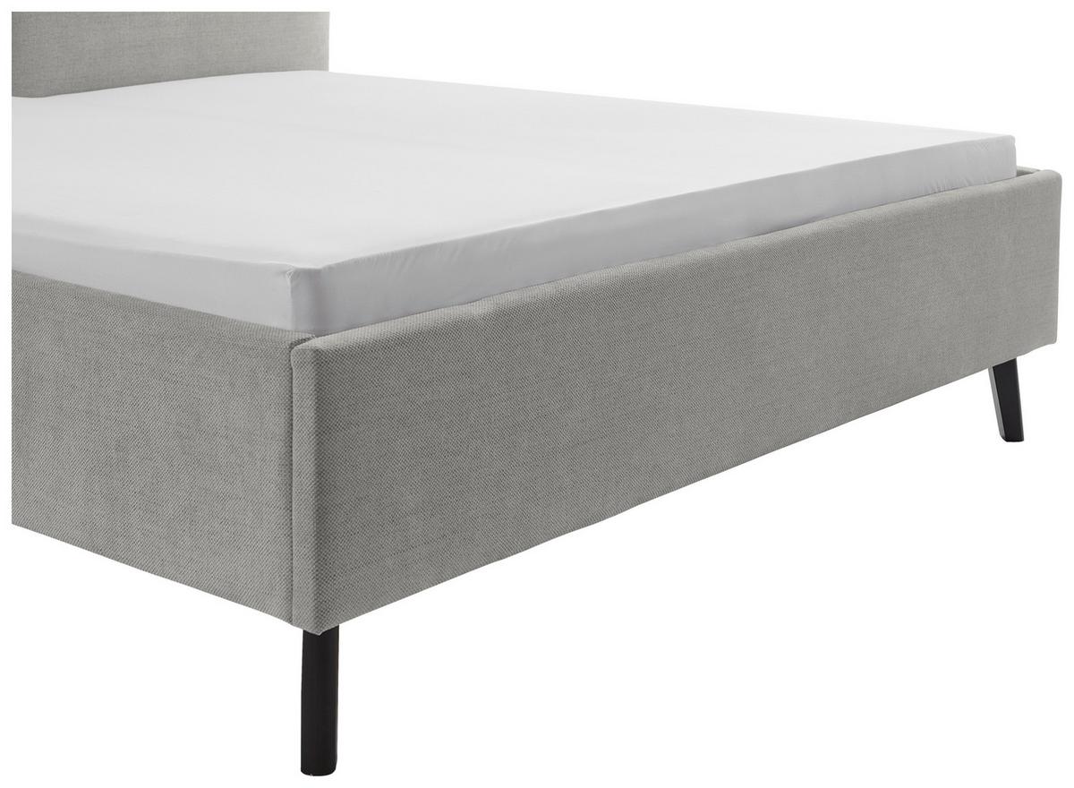 Polsterbett Palma Hellgrau ca. 180x200cm - Hellgrau, Konventionell, Holz/Textil (180/200cm) - Premium Living