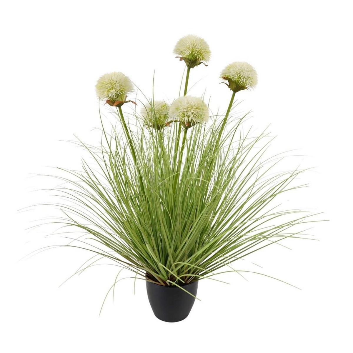 Műnövény Sunflower - fekete/fehér, műanyag (57/55cm)