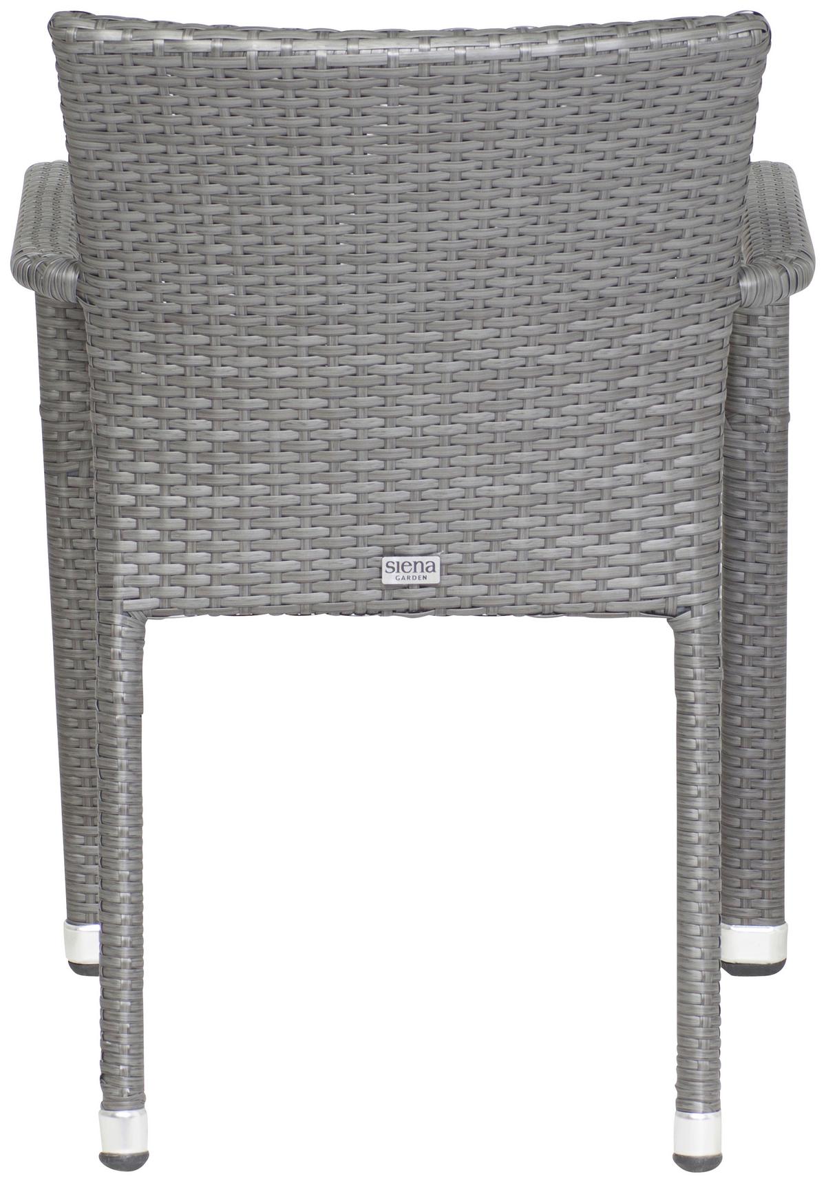 Stapelsessel Grau wetterfest - Grau, MODERN, Kunststoff/Metall (56/83/60cm) - Siena Garden