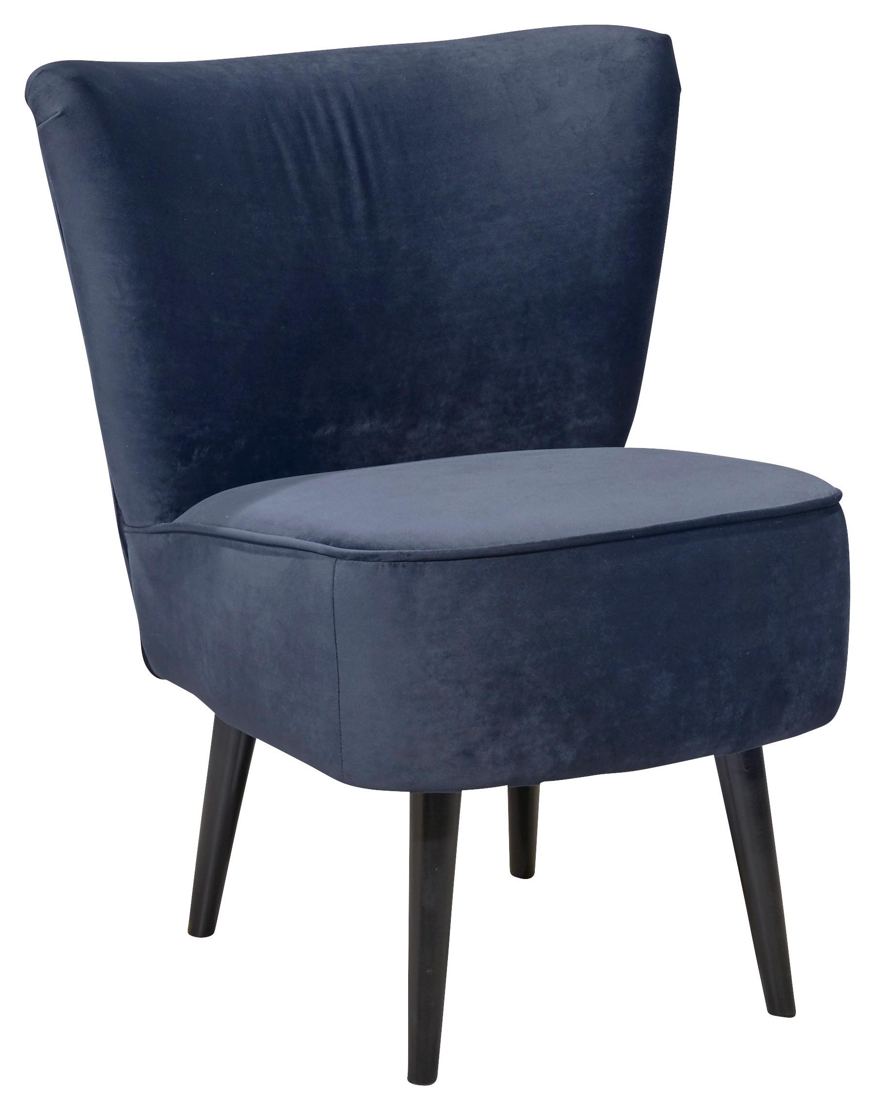 Fotelja Lord -Trend- - plava/crna, Trend, drvni materijal/tekstil (65/89/70cm) - MID.YOU