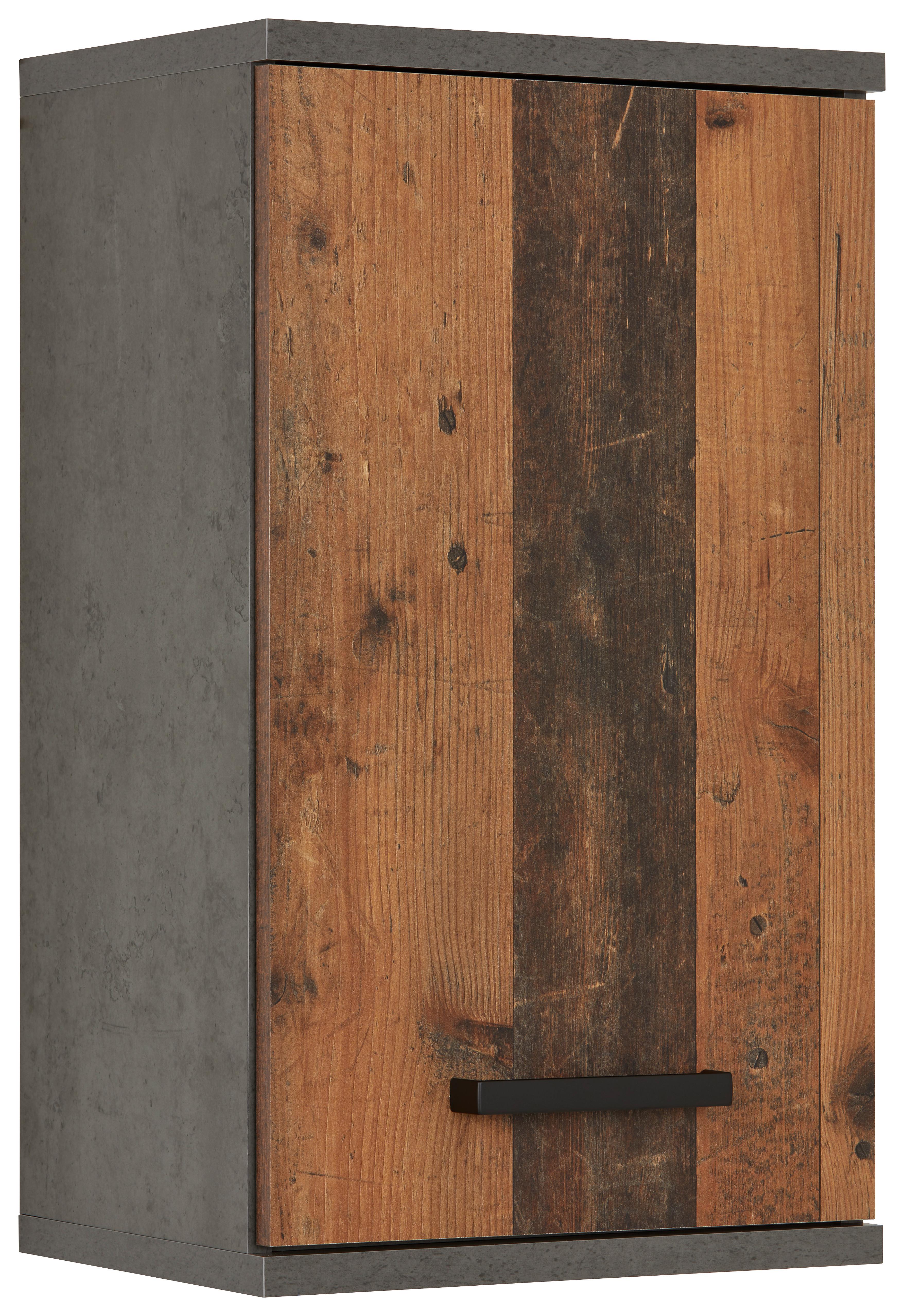 Oberschrank In Dunkelgrau/braun - Dunkelgrau/Schwarz, Konventionell, Holzwerkstoff/Kunststoff (40/69/29cm) - Mömax