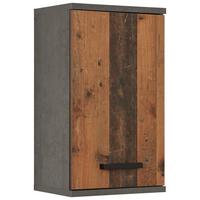Oberschrank In Dunkelgrau/braun - Dunkelgrau/Schwarz, Konventionell, Holzwerkstoff/Kunststoff (40/69/29cm) - Mömax