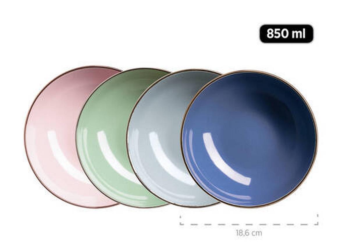 KOMBISERVICE 931870 4 FARBIG POSTSICHER - Rosa/Dunkelblau, Basics, Keramik (33/31,7/32,5cm) - Mäser
