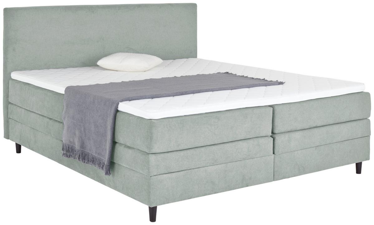 Boxspring Krevet Kleopatra - svijetlo siva, Konvencionalno, drvni materijal/tekstil (180/200cm) - Modern Living
